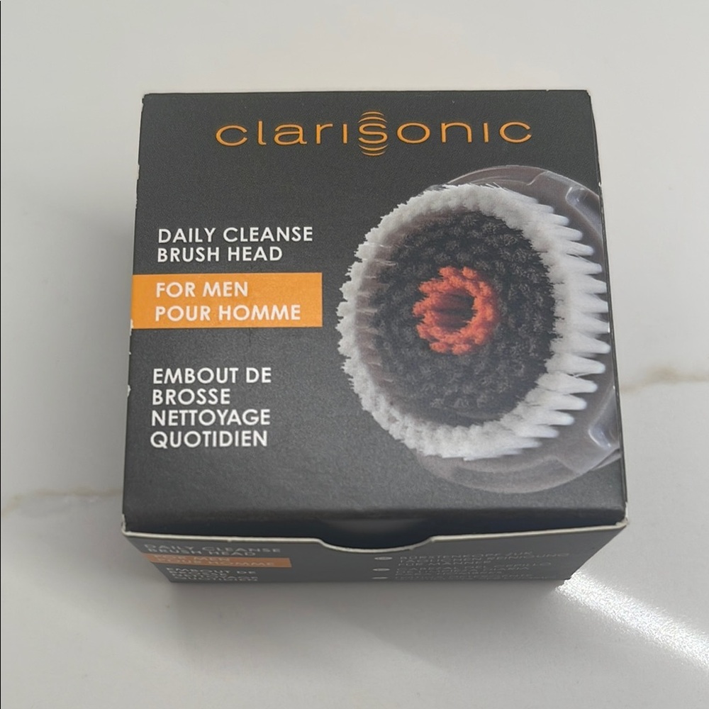 Clarisonic Men's Brush Head - Black, White, and Orange